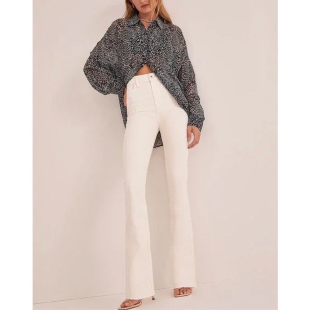 Favorite Daughter Valentina Boot Cut High Rise jeans. Original hem.